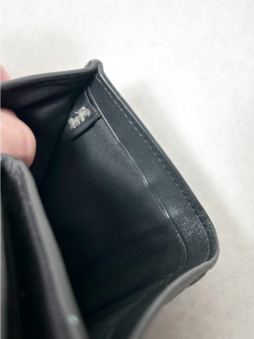 Coach Medium Compact Corner Zip Wallet in Signature Leather with Gold Tone Logo - Picture 15 of 15